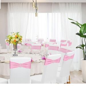 Patel pink spandex chairs sashes 40 Bands with Buckle Slider New